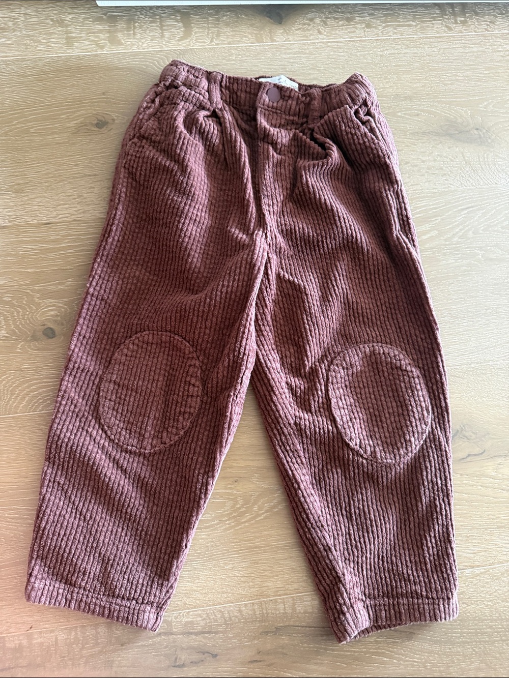 Kids Corduroy Knee-Patch Pants in brown
